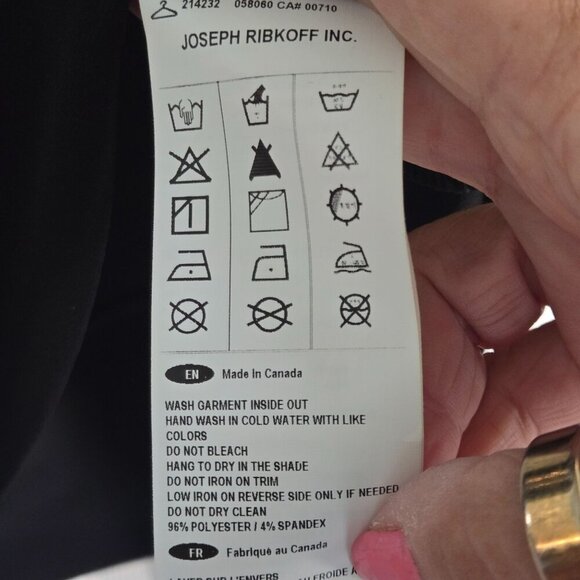 Joseph Ribkoff NWT Black Sparkle Rhinestone Hooded Tunic Quiet Luxury Size 12 - Picture 14 of 16